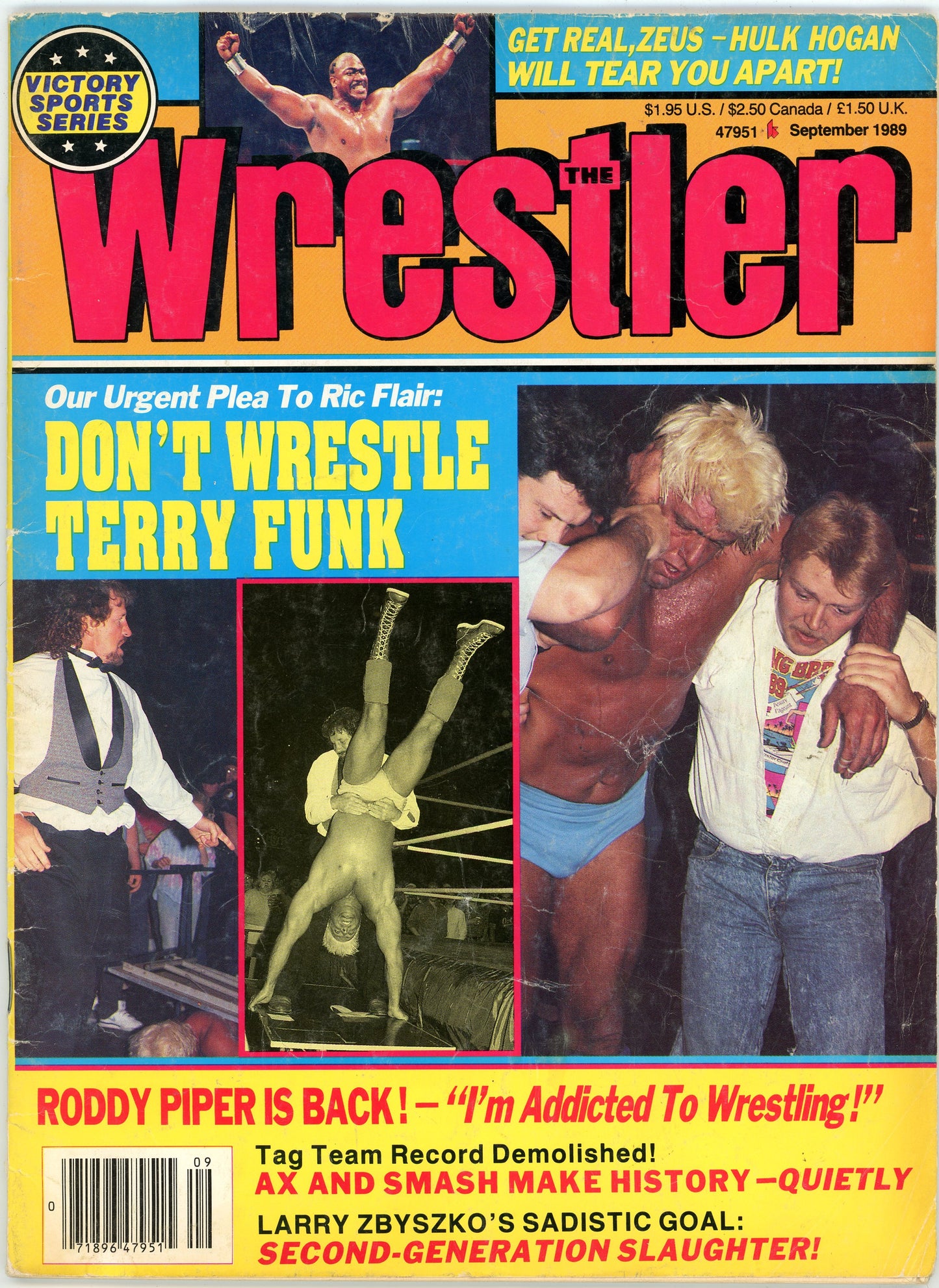 The Wrestler Vintage Magazine (September, 1989) Terry Funk