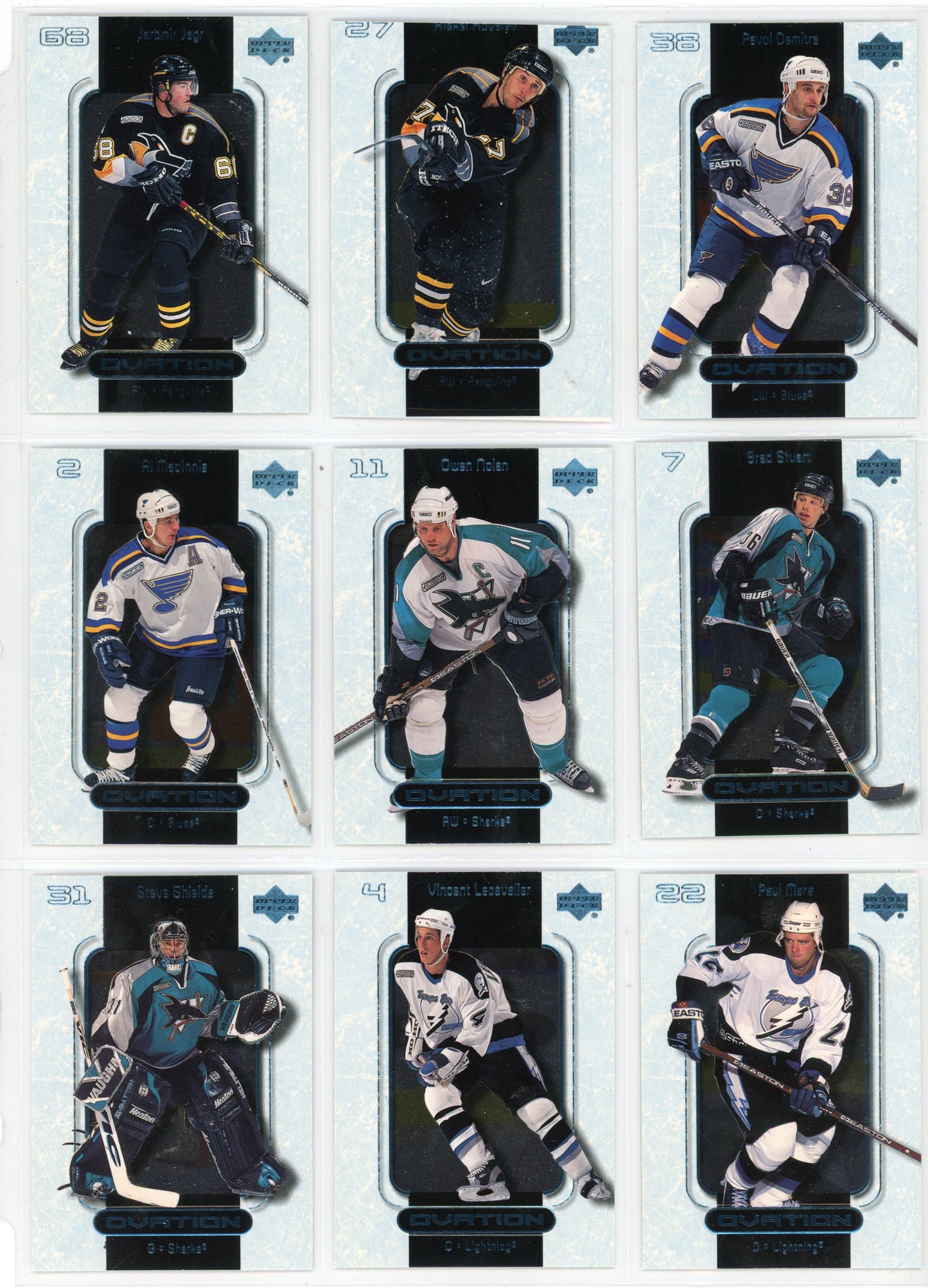 1999/2000 Upper Deck Standing Ovation NHL Hockey Card Short Set (60 Cards)