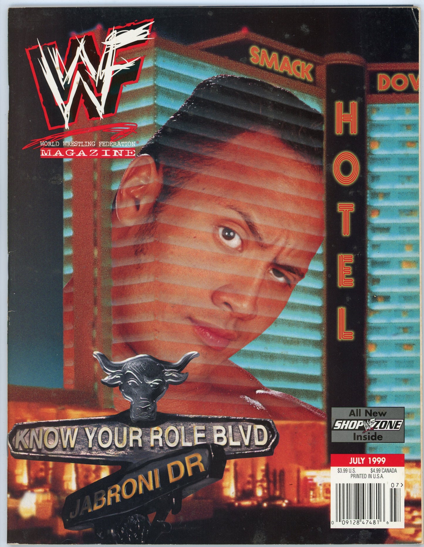 WWF WWE Vintage Wrestling Magazine (July 1999) The Rock Cover