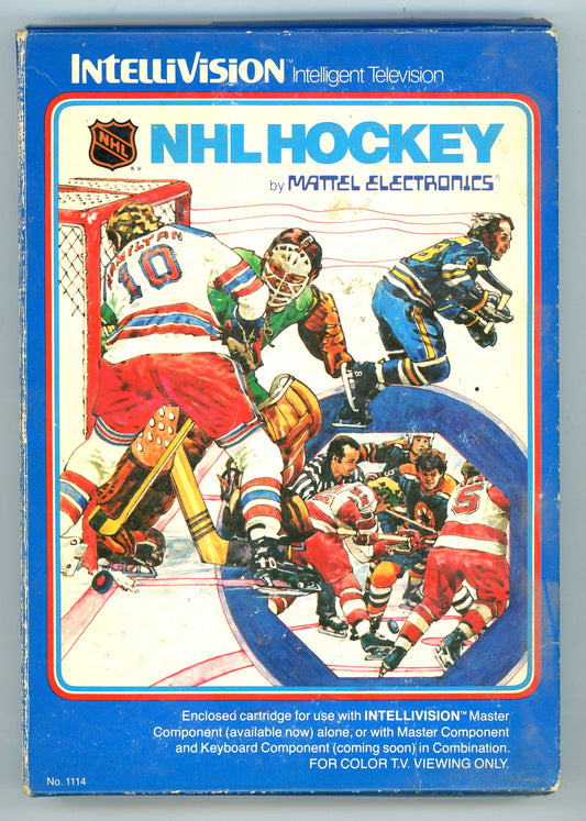 1979 Mattel Electronics NHL Hockey Intellivision Video Game Cartridge in Box