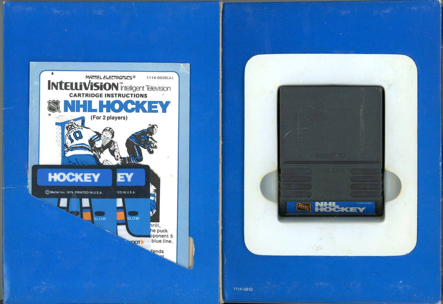 1979 Mattel Electronics NHL Hockey Intellivision Video Game Cartridge in Box