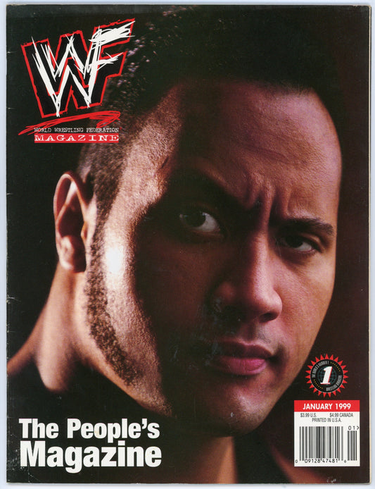 WWF WWE Vintage Wrestling Magazine (January 1999) The Rock Cover