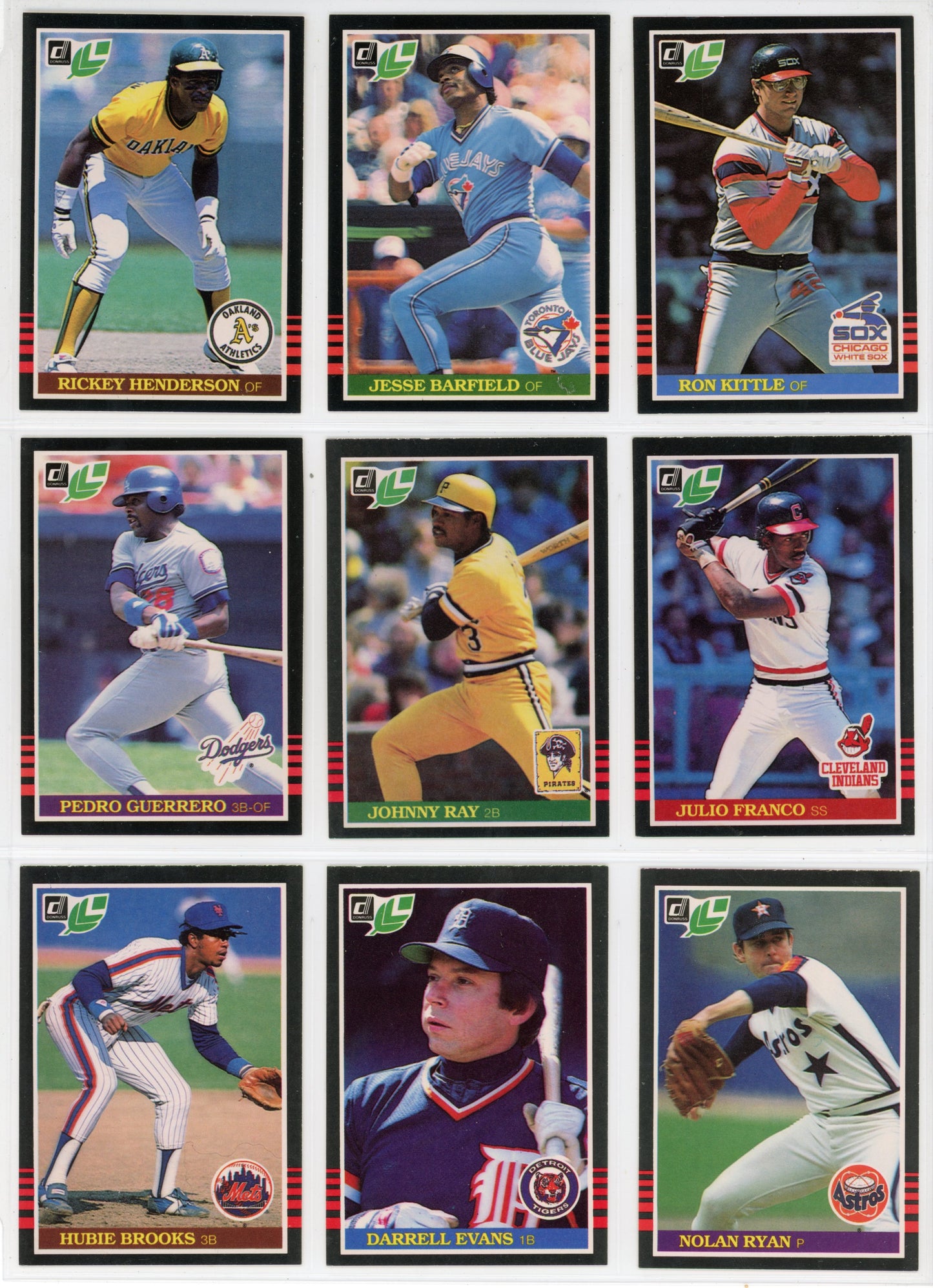 1985 Leaf Donruss Card MLB Baseball Card Complete Set (260 Cards)