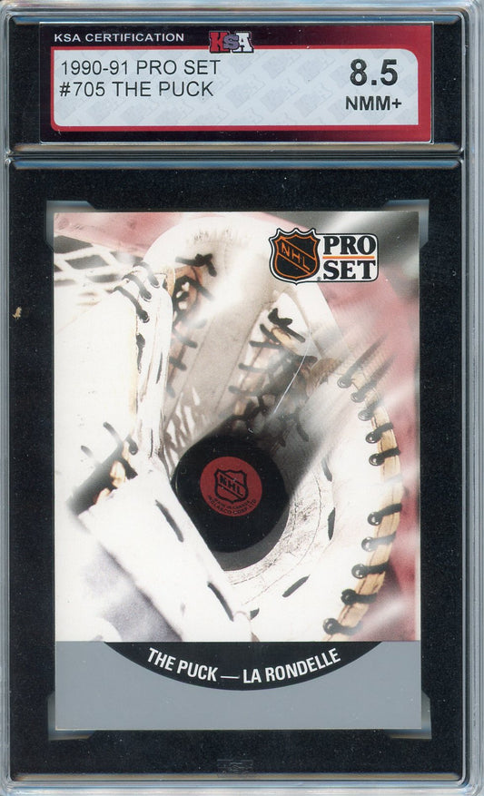 1990/91 Pro Set The Puck Graded Card #705 KSA 8.5