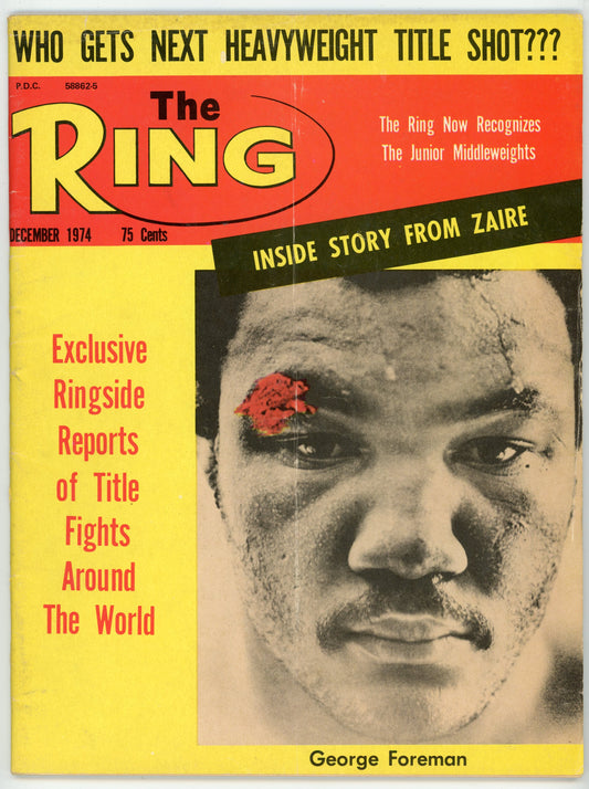 The Ring Vintage Boxing Magazine (December 1974) George Foreman Cover