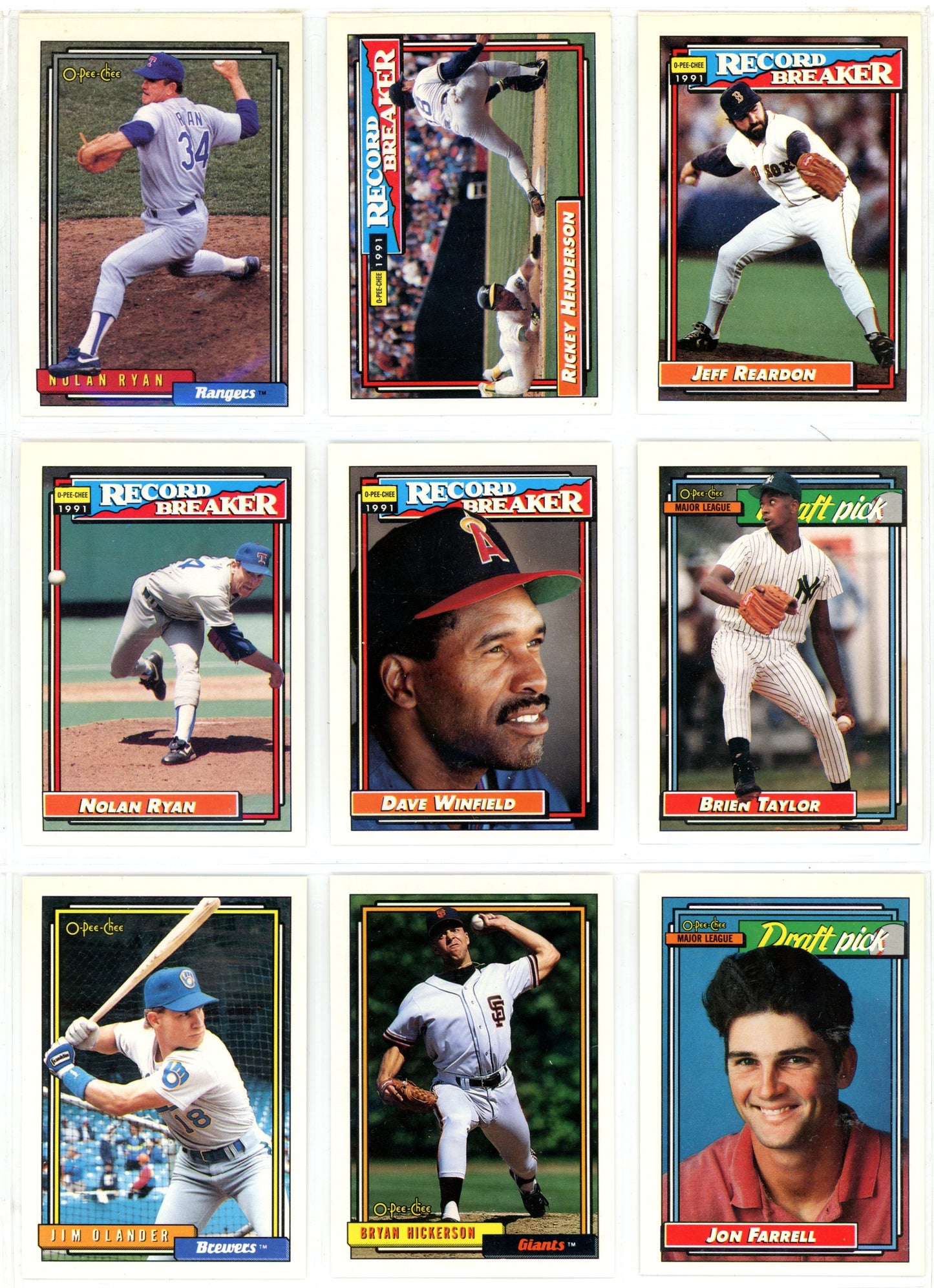 1992 OPC O-Pee-Chee MLB Baseball Complete Set (792 Cards)