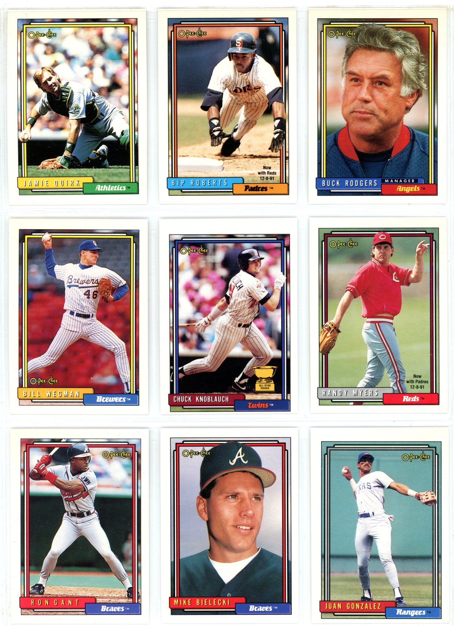 1992 OPC O-Pee-Chee MLB Baseball Complete Set (792 Cards)