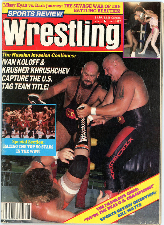 Sports Review Wrestling Vintage Magazine (January, 1987) Russian Invasion