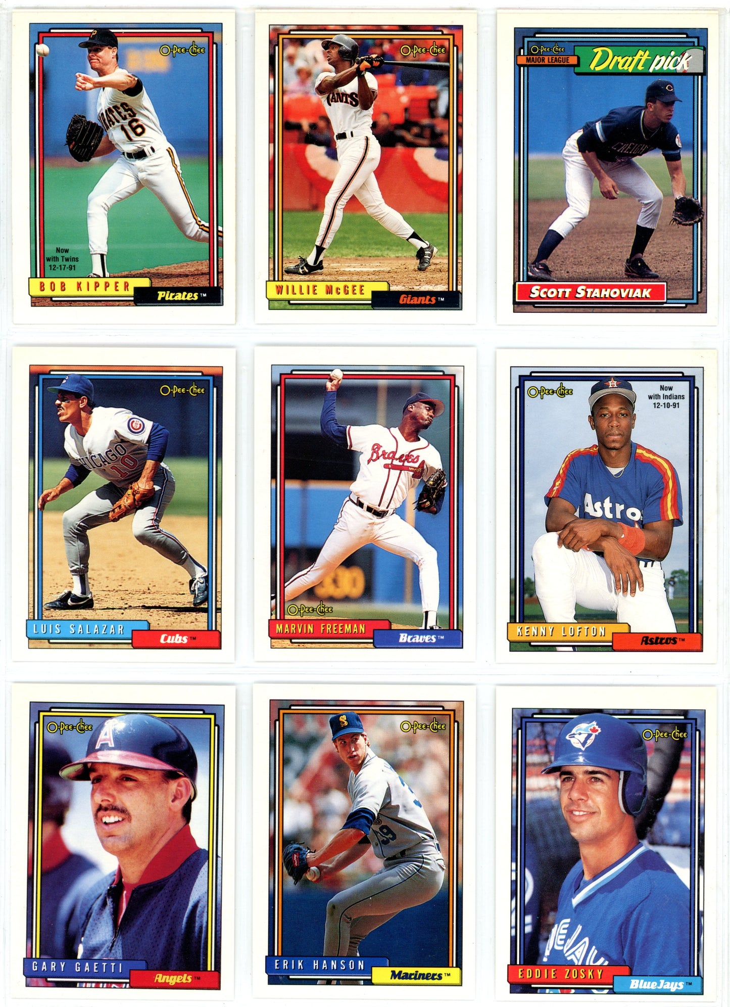1992 OPC O-Pee-Chee MLB Baseball Complete Set (792 Cards)