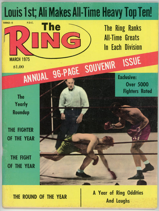 The Ring Vintage Boxing Magazine (March 1975) Fighter of the Year