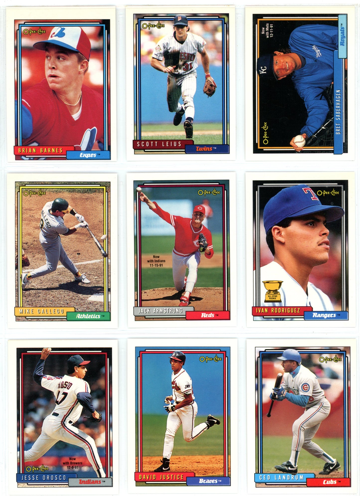 1992 OPC O-Pee-Chee MLB Baseball Complete Set (792 Cards)