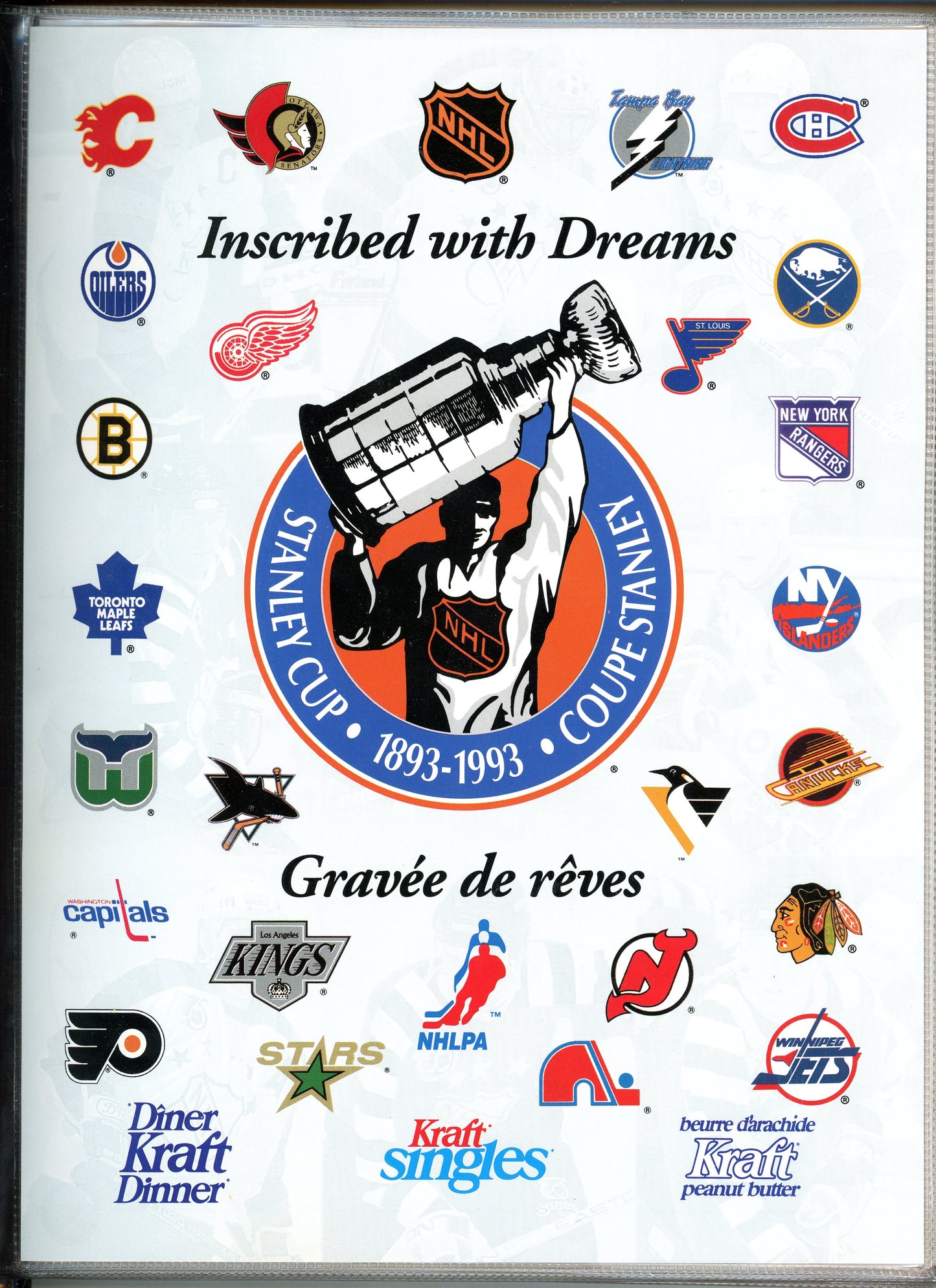 1993 Kraft NHL Hockey Card Stanley Cup Collection Complete Master Set in Binder