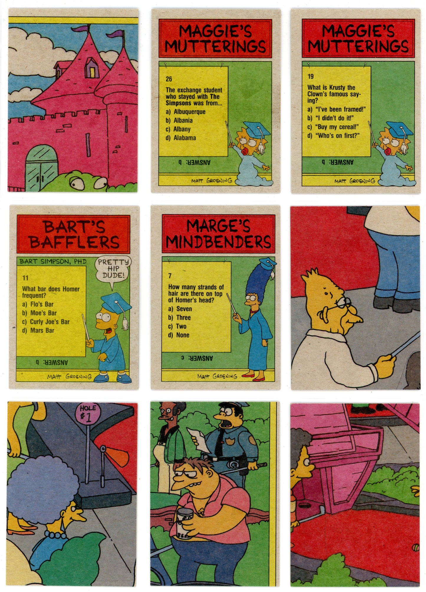 1990 Topps The Simpsons Vintage Trading Card Complete Set (88 Cards & 22 Stickers) - Featuring Bartman Rookie EX/NMT