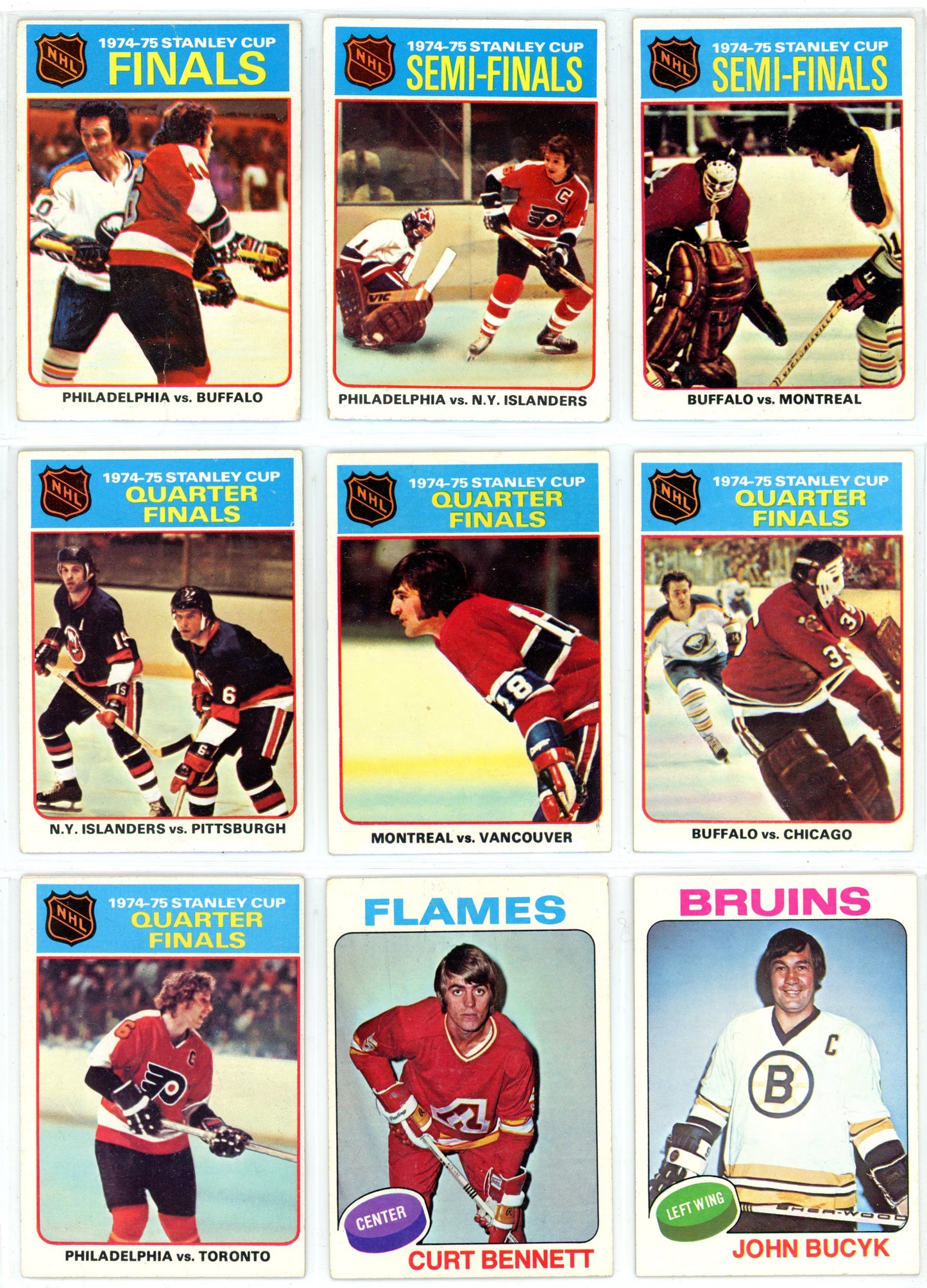 1975/76 Topps NHL Hockey Complete Set (330 Cards) VG+/EX Condition Bobby Orr, Lafleur
