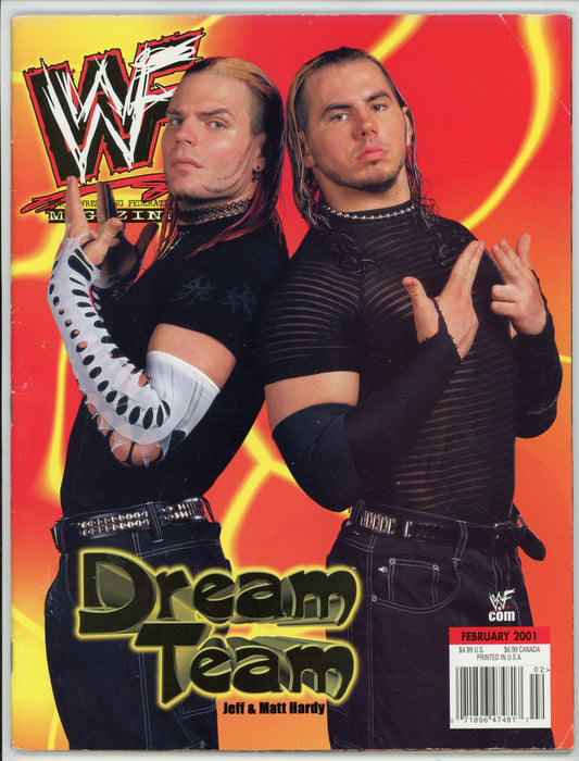 WWF WWE Vintage Wrestling Magazine (February 2001) Jeff and Matt Hardy