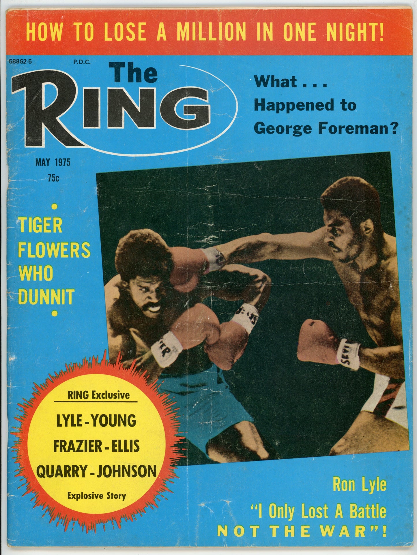 The Ring Vintage Boxing Magazine (May 1975) Ron Lyle vs. Jimmy Young Cover