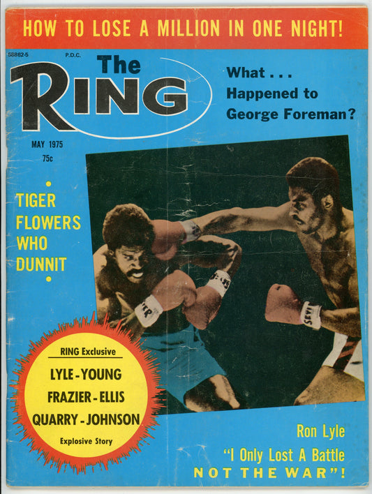 The Ring Vintage Boxing Magazine (May 1975) Ron Lyle vs. Jimmy Young Cover