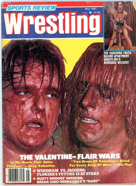 Sports Review Wrestling Vintage Magazine (May, 1981) Greg Valentine, Ric Flair