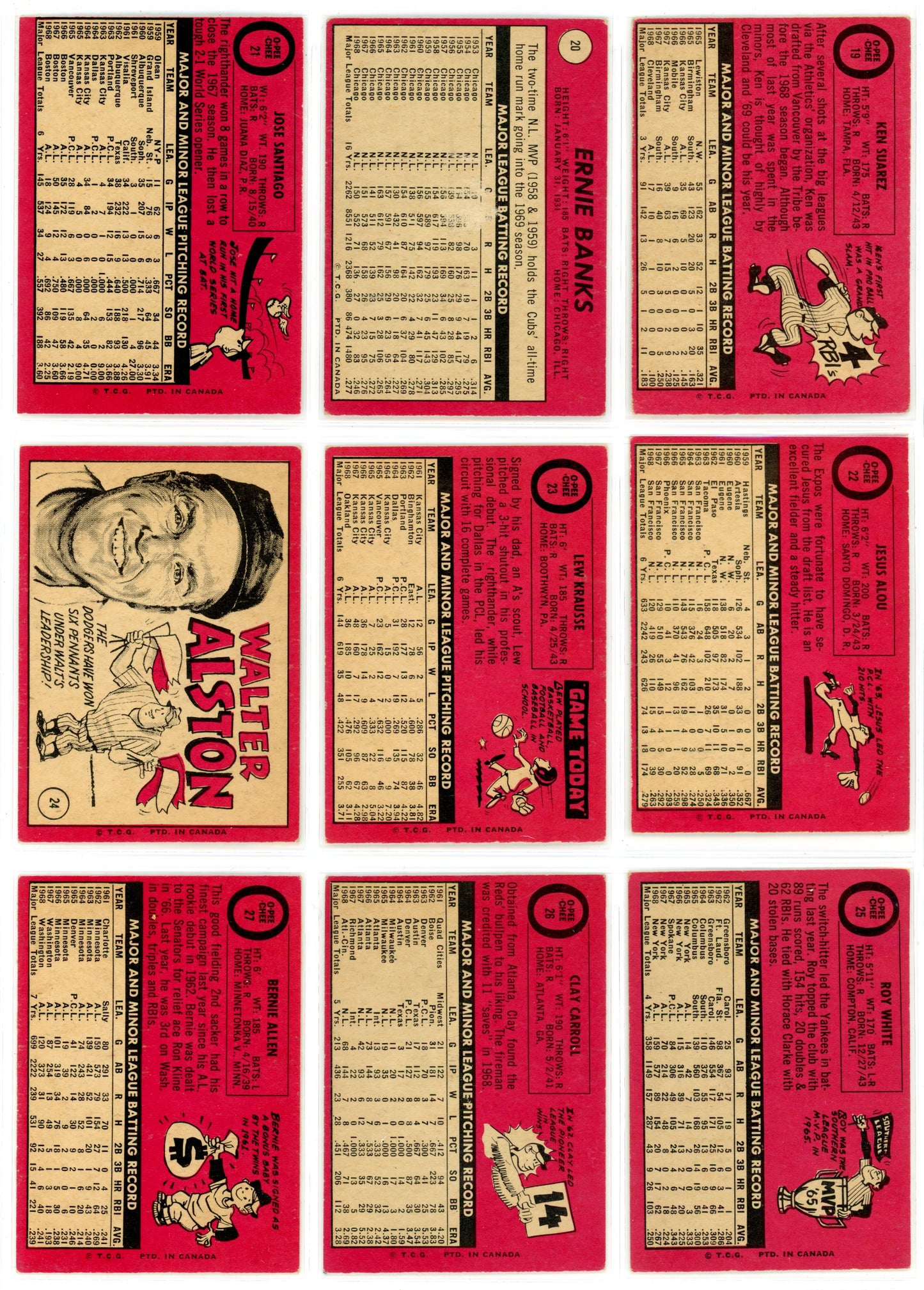1969 OPC O-Pee-Chee MLB Baseball Complete Set (218 Cards) PR/FAIR Condition Low Grade