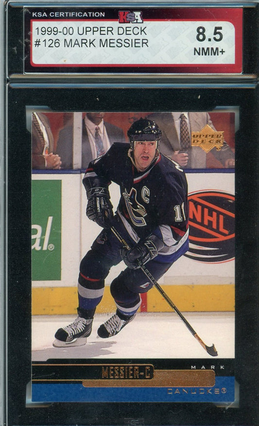 1999/00 Upper Deck Mark Messier Graded Card #126 KSA 8.5