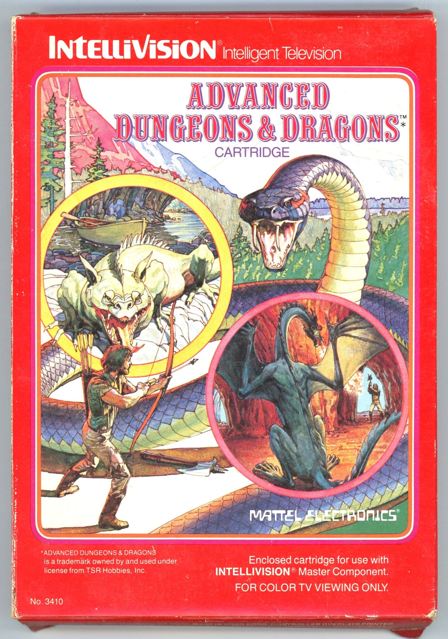 1982 Mattel Electronics Advanced Dungeons & Dragons Intellivision Video Game Cartridge in Box