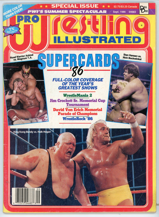Pro Wrestling Illustrated Vintage Wrestling Magazine (September 1986) Wrestlemania 2