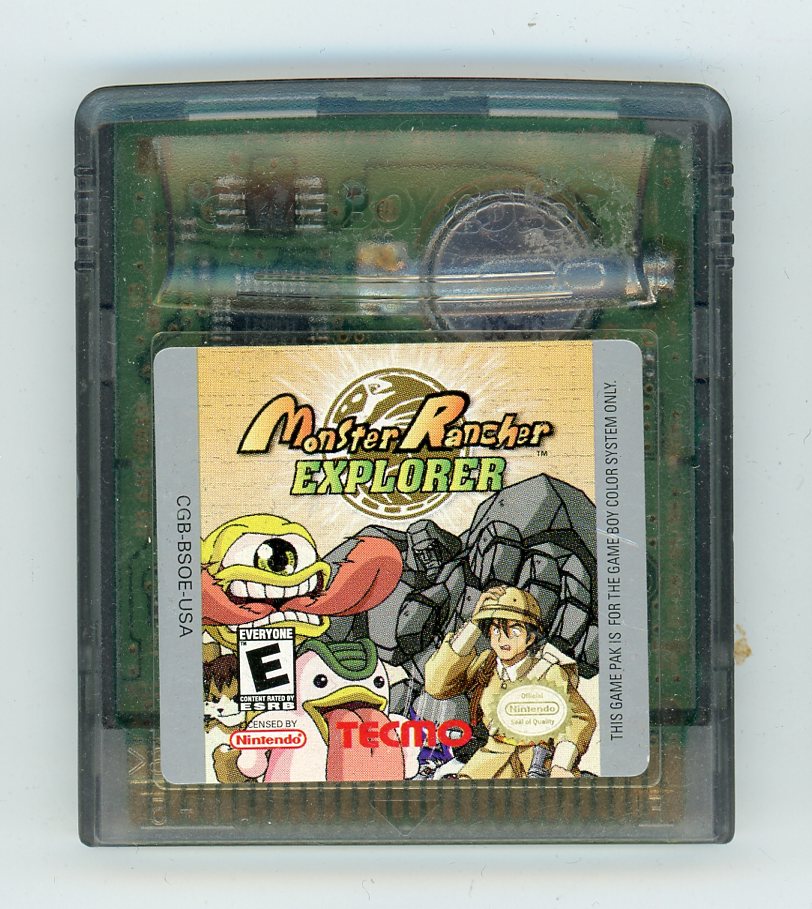 2000 Monster Rancher Explorer Game Boy Color Video Game Cartridge