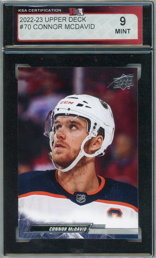 2022/23 Upper Deck Connor McDavid Graded Card #70 KSA 9