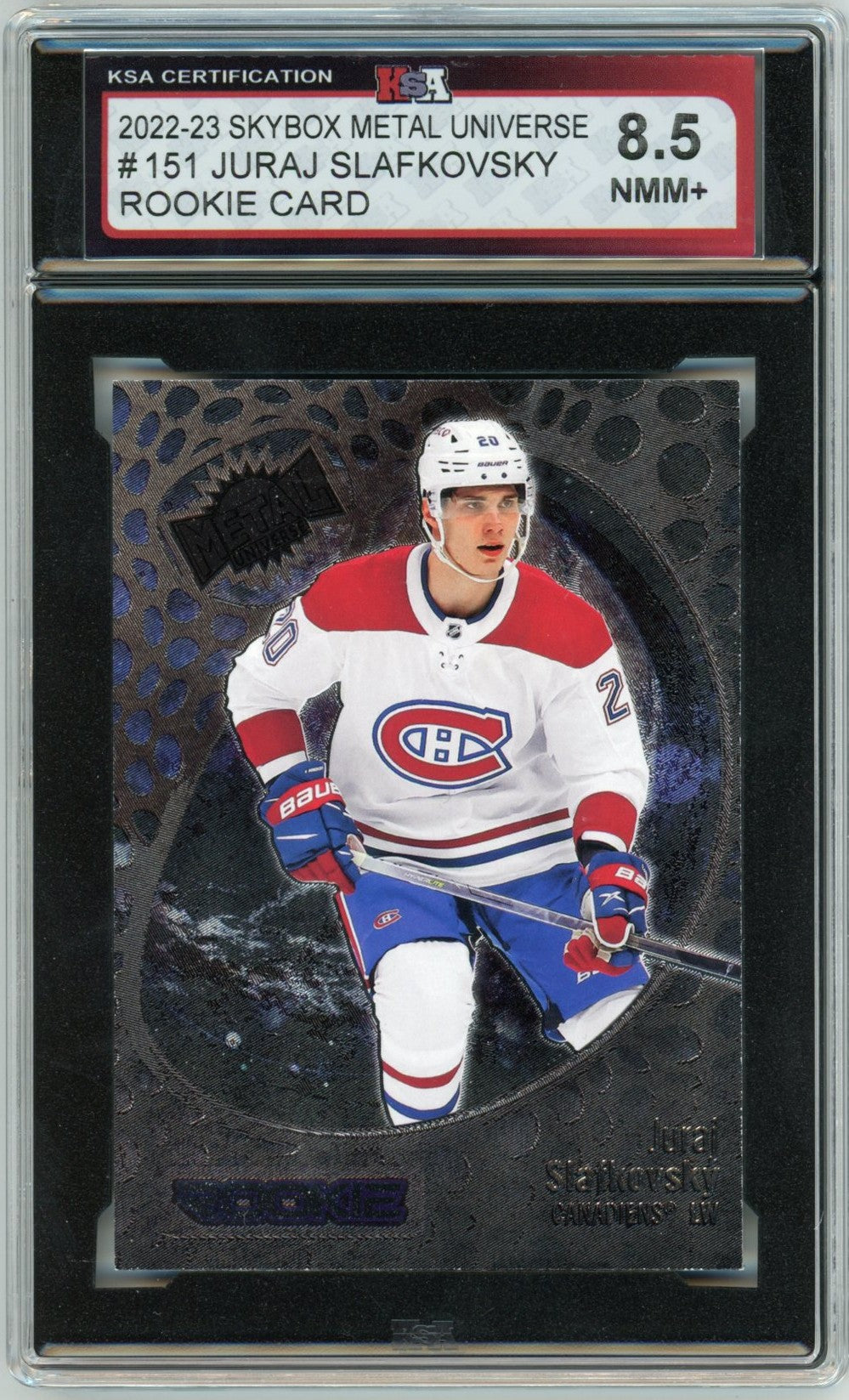 2022/23 Skybox Metal Universe Juraj Slafkovsky Graded Rookie Card #151 KSA 8.5
