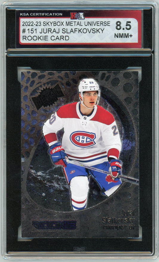 2022/23 Skybox Metal Universe Juraj Slafkovsky Graded Rookie Card #151 KSA 8.5