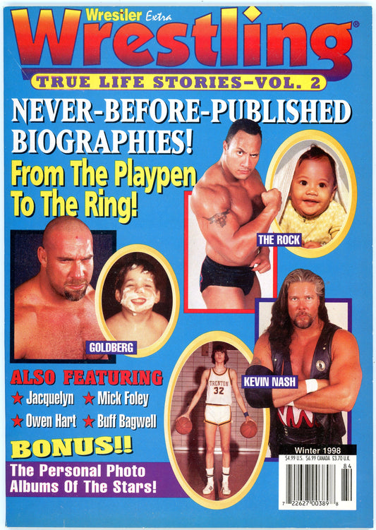 The Wrestler Extra Wrestling True Life Stories Vol. 2 Vintage Magazine (Winter 1998) The Rock, Bill Goldberg, Kevin Nash Biographies