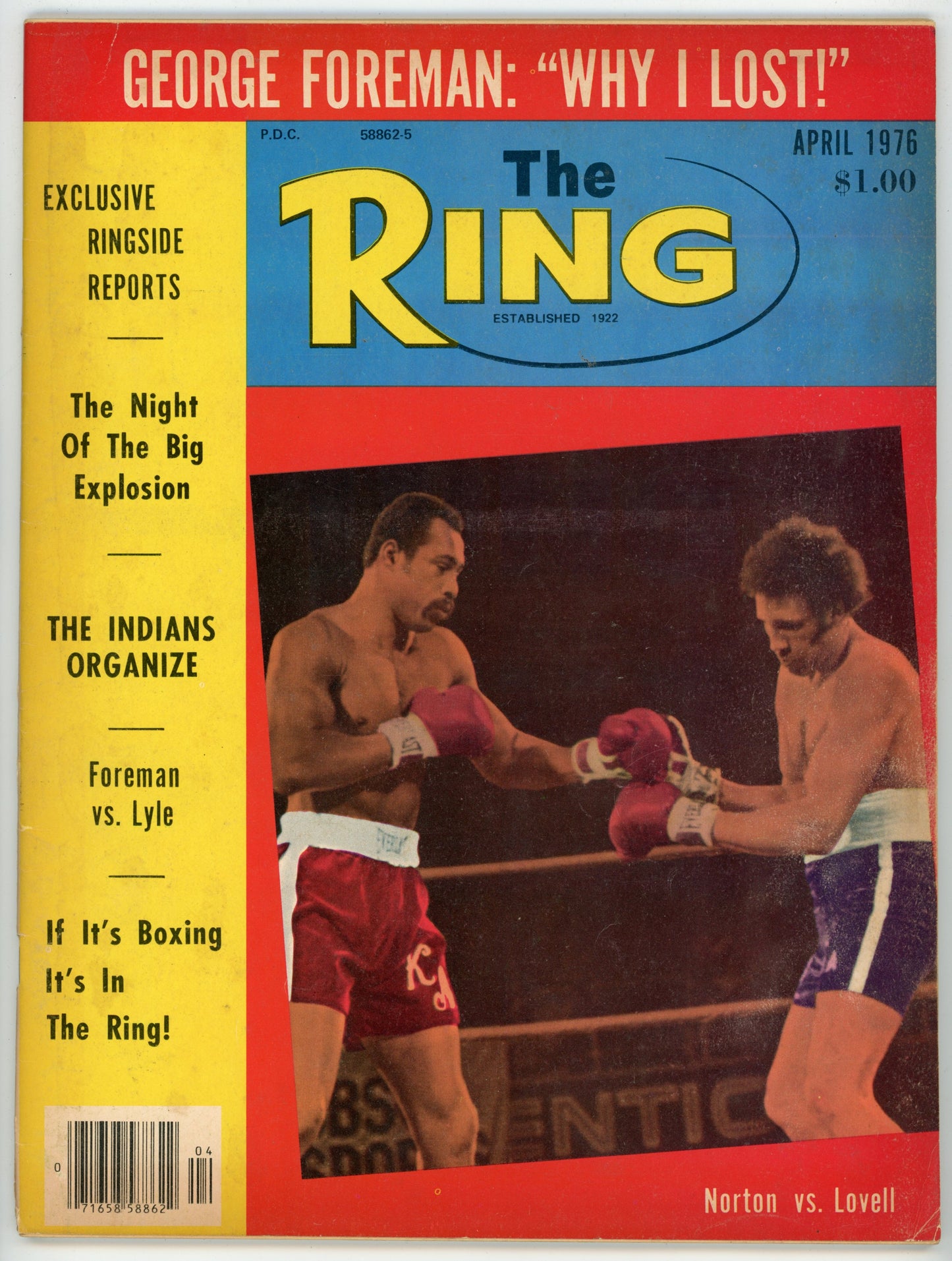 The Ring Vintage Boxing Magazine (April 1976) Ken Norton vs. Pedro Lovell