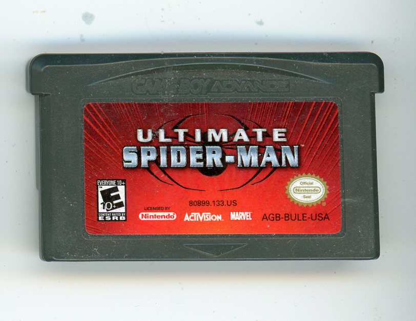 2005 Ultimate Spider-Man Game Boy Advance Video Game Cartridge