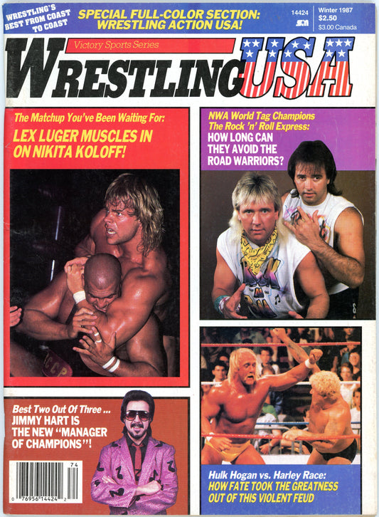 Wrestling USA Vintage Magazine (Winter 1987) Lex Luger, Nikita Koloff