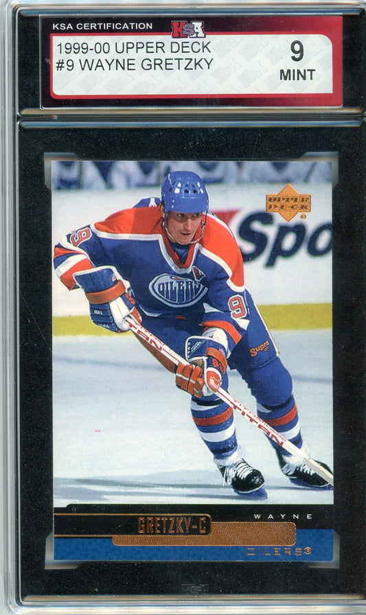 1999/00 Upper Deck Wayne Gretzky Graded Card #9 KSA 9