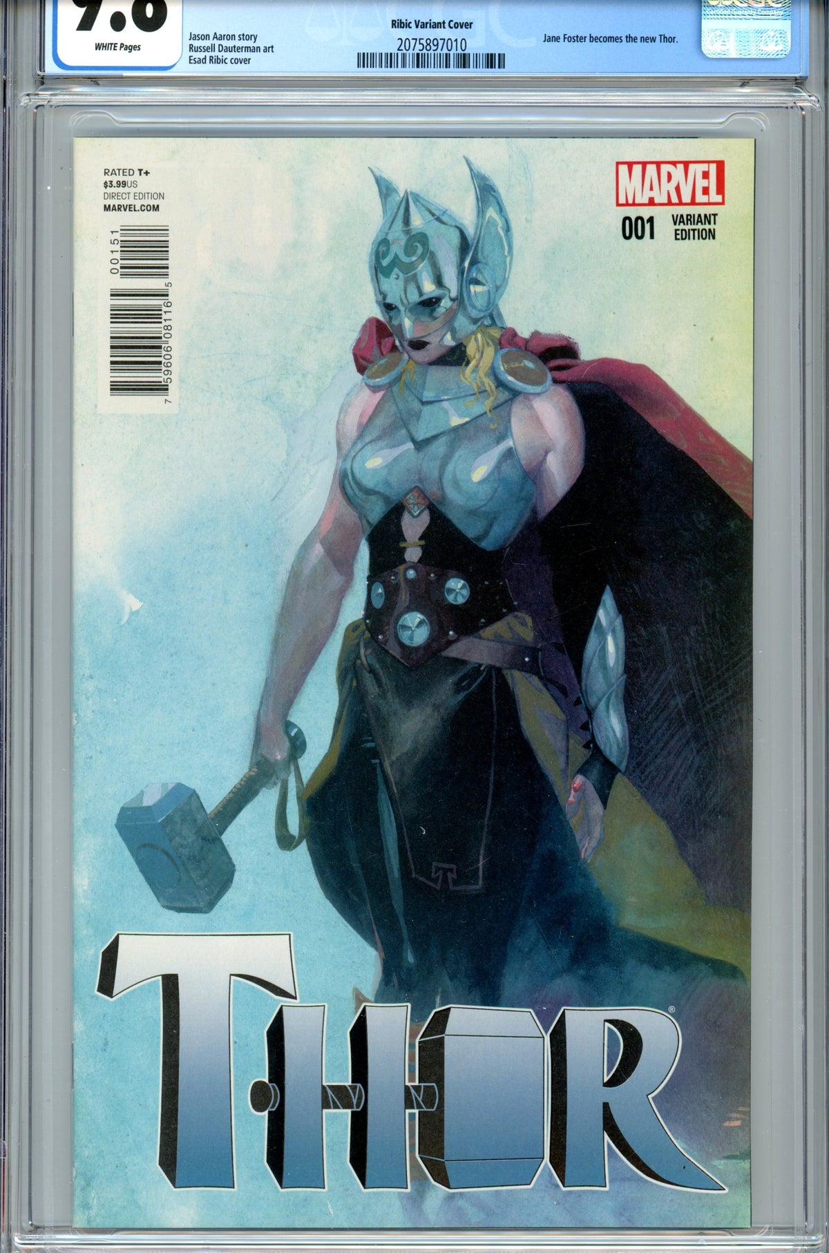 2014 Marvel Thor #1 Graded Comic Book CGC 9.8 Jane Foster Becomes New Thor