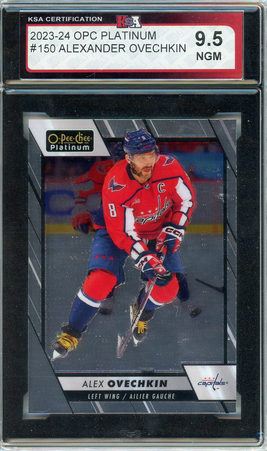 2023/24 OPC O-Pee-Chee Platinum Alexander Ovechkin Graded Card #150 KSA 9.5