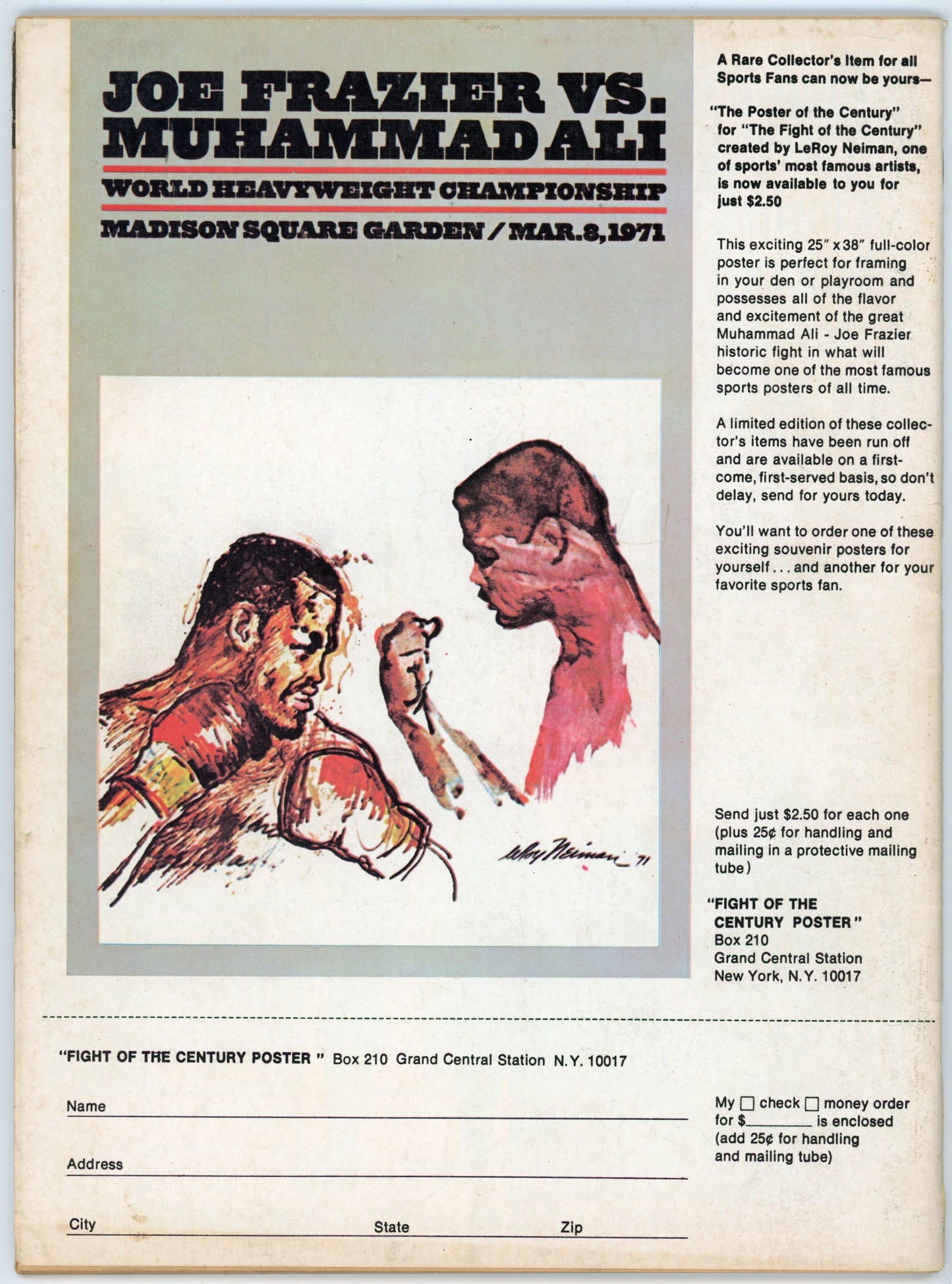 Boxing Illustrated Vintage Magazine (December 1971) Muhammad Ali