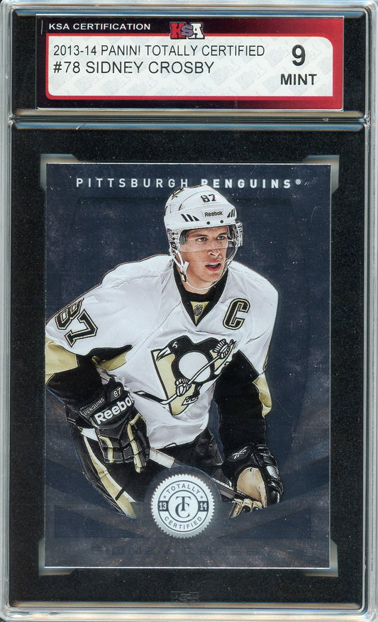2013/14 Panini Totally Certified Sidney Crosby Graded Card #78 KSA 9