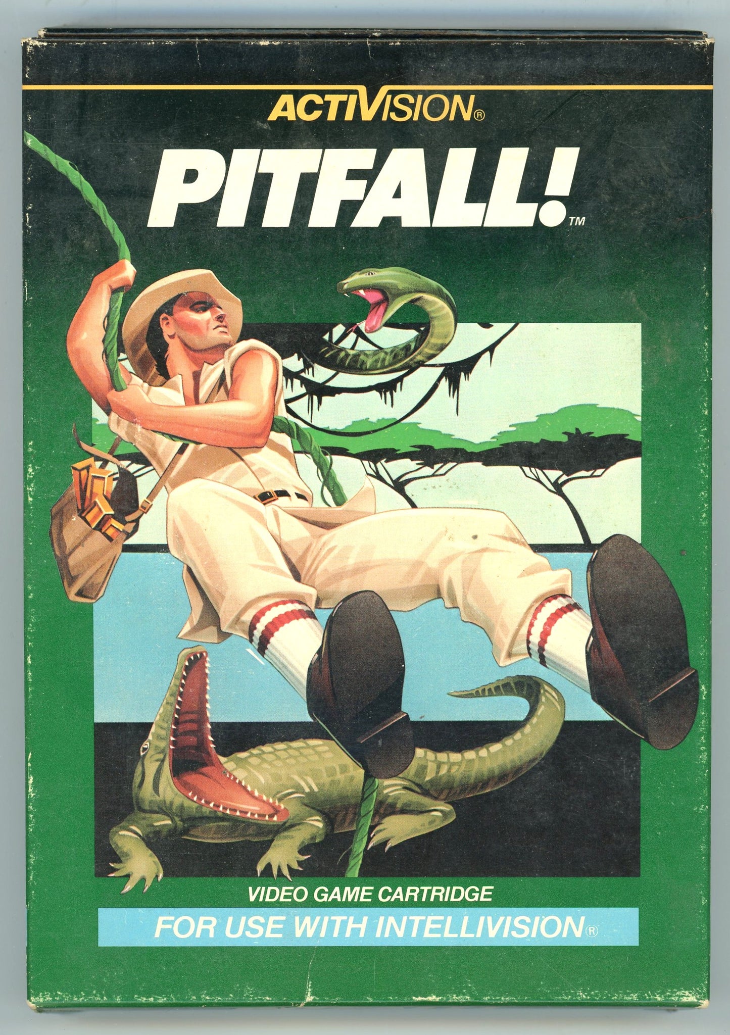1982 Activision Pitfall! Intellivision Video Game Cartridge in Box