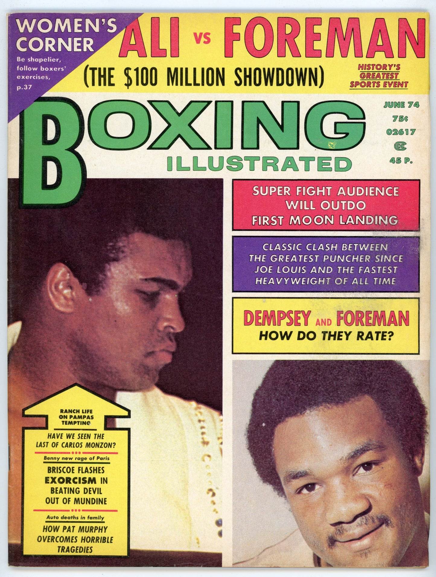 Boxing Illustrated Vintage Magazine (June 1974) Muhammad Ali vs. George Foreman