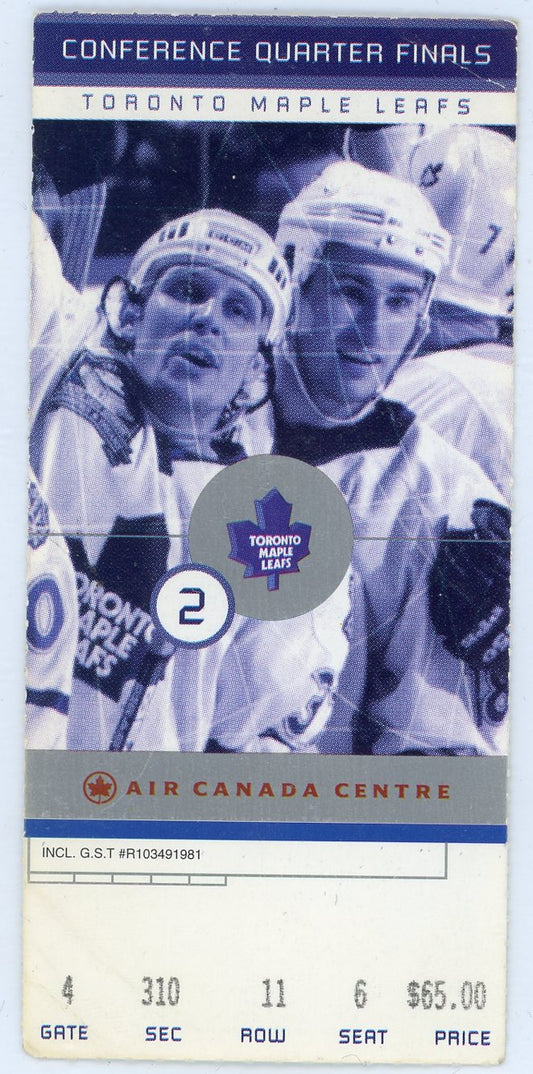 Toronto Maple Leafs Conference Quarter Finals Vintage Ticket Stub Air Canada Centre 1990s