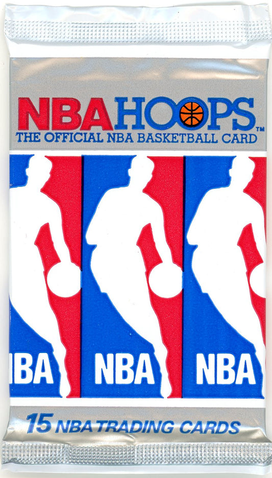 1990/91 NBA Hoops Basketball Trading Card Pack