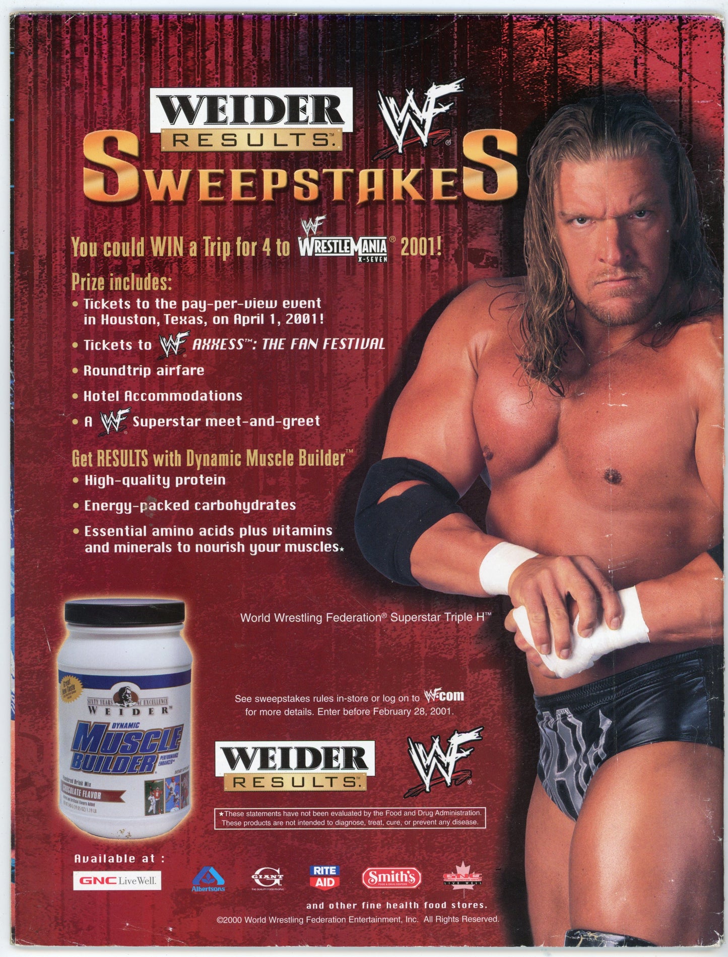 WWF WWE Raw Vintage Wrestling Magazine (February 2001) Kurt Angle Cover