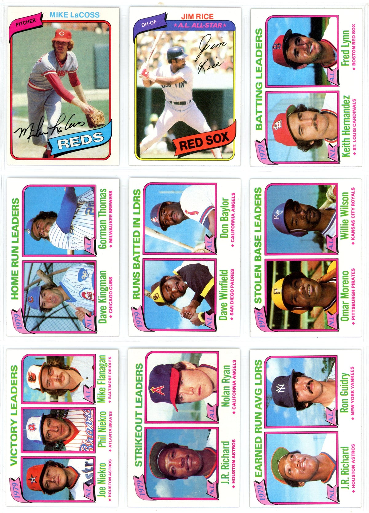 1980 Topps MLB Baseball Complete Set (726 Cards) Rickey Henderson Rookie - Razor Sharp!