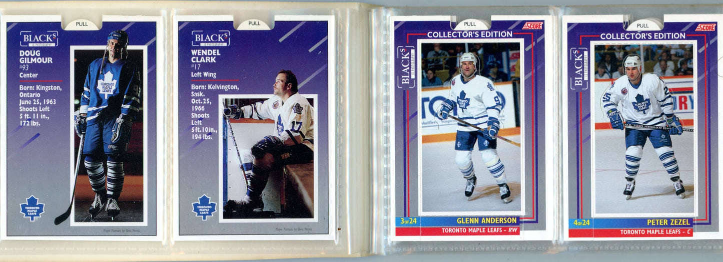 1992-93 Score Toronto Maple Leafs Pop-Up Hockey Card Collection Complete Set – Black’s Photography Promo