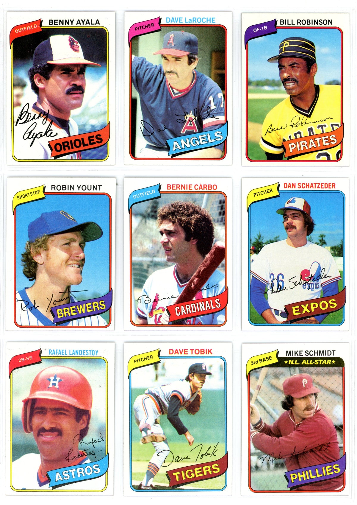 1980 Topps MLB Baseball Complete Set (726 Cards) Rickey Henderson Rookie - Razor Sharp!