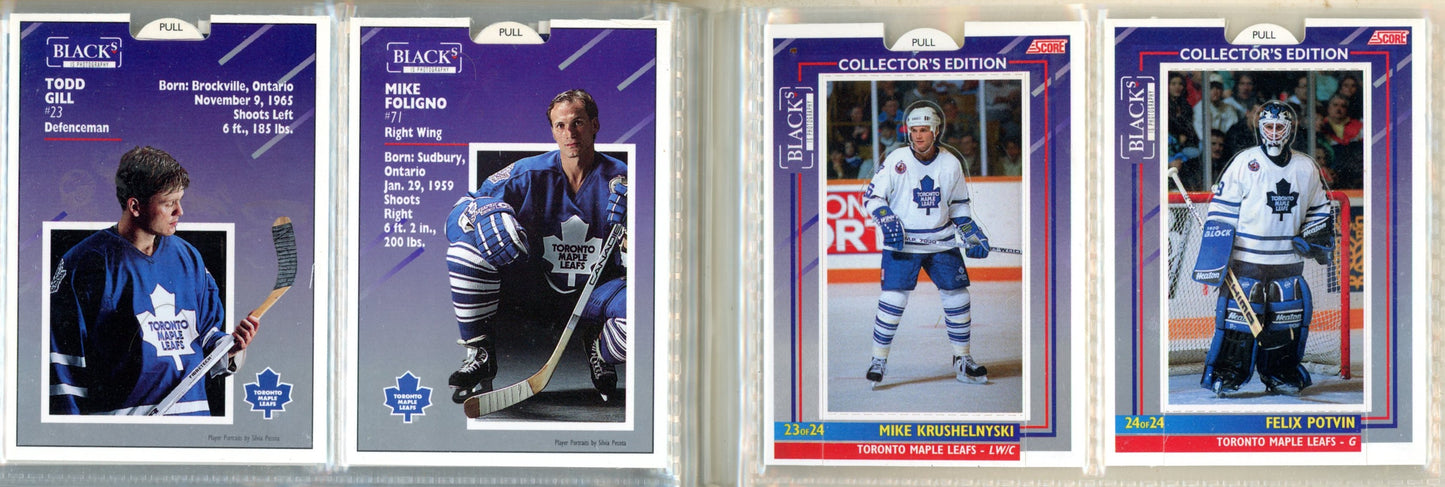 1992-93 Score Toronto Maple Leafs Pop-Up Hockey Card Collection Complete Set – Black’s Photography Promo