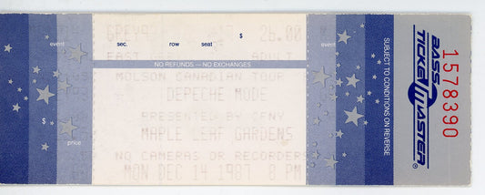 Depeche Mode Vintage Concert Ticket Stub Maple Leaf Gardens (Toronto, 1987)