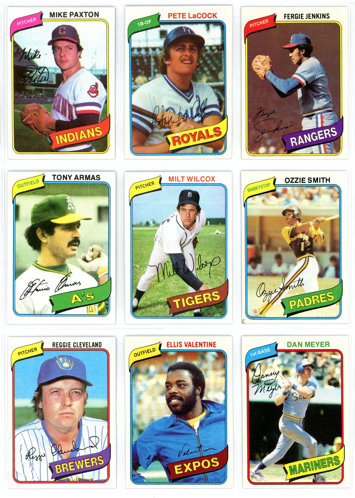 1980 Topps MLB Baseball Complete Set (726 Cards) Rickey Henderson Rookie - Razor Sharp!